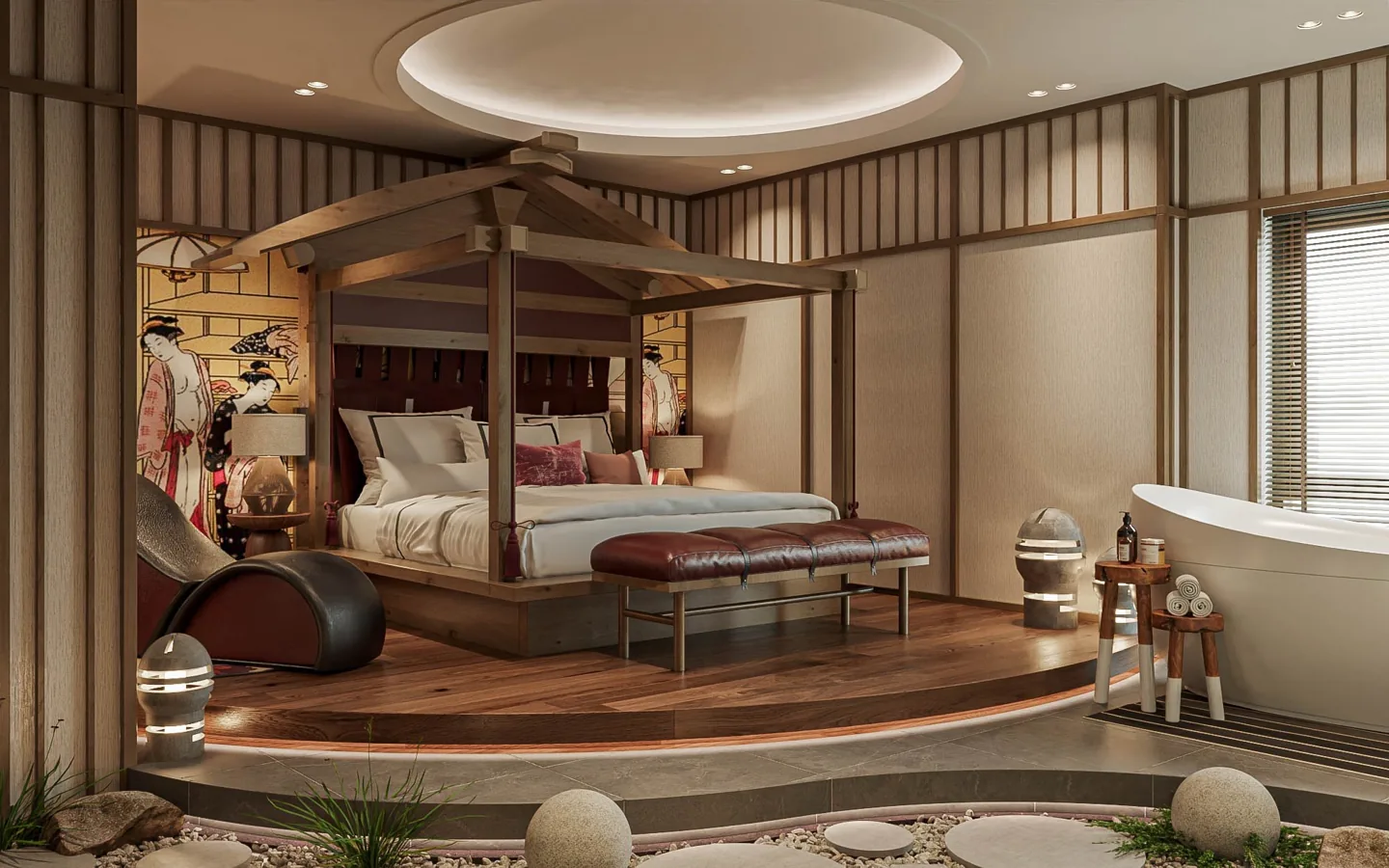 Phòng Japanese Garden Room tại Dazi Signature Bến Thành
